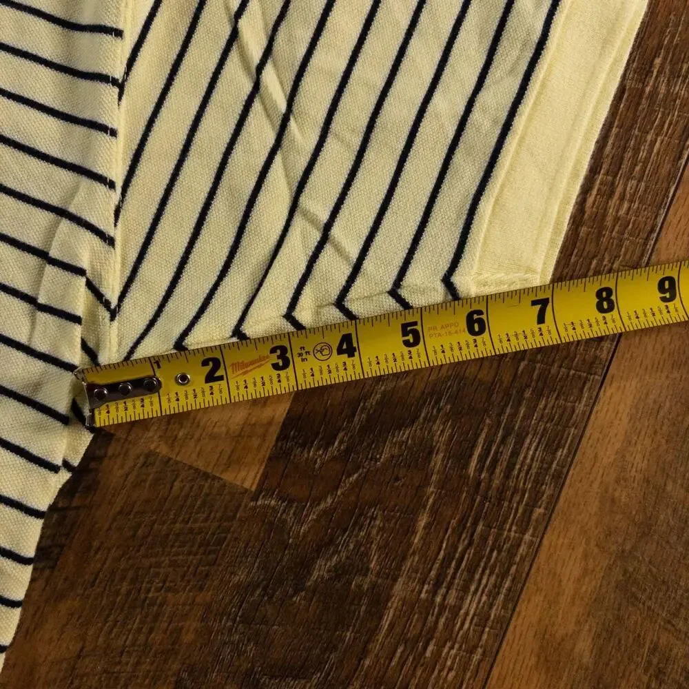 Vintage 90s Chaps Ralph Lauren Yellow Navy Striped Polo Shirt Men's XXL